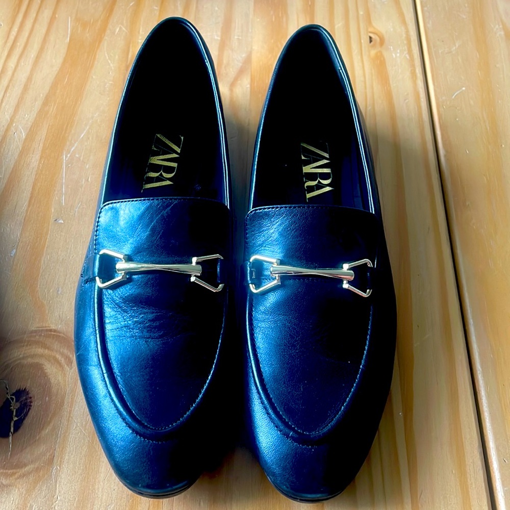 Zara black loafers
